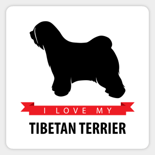 I Love My Tibetan Terrier Sticker